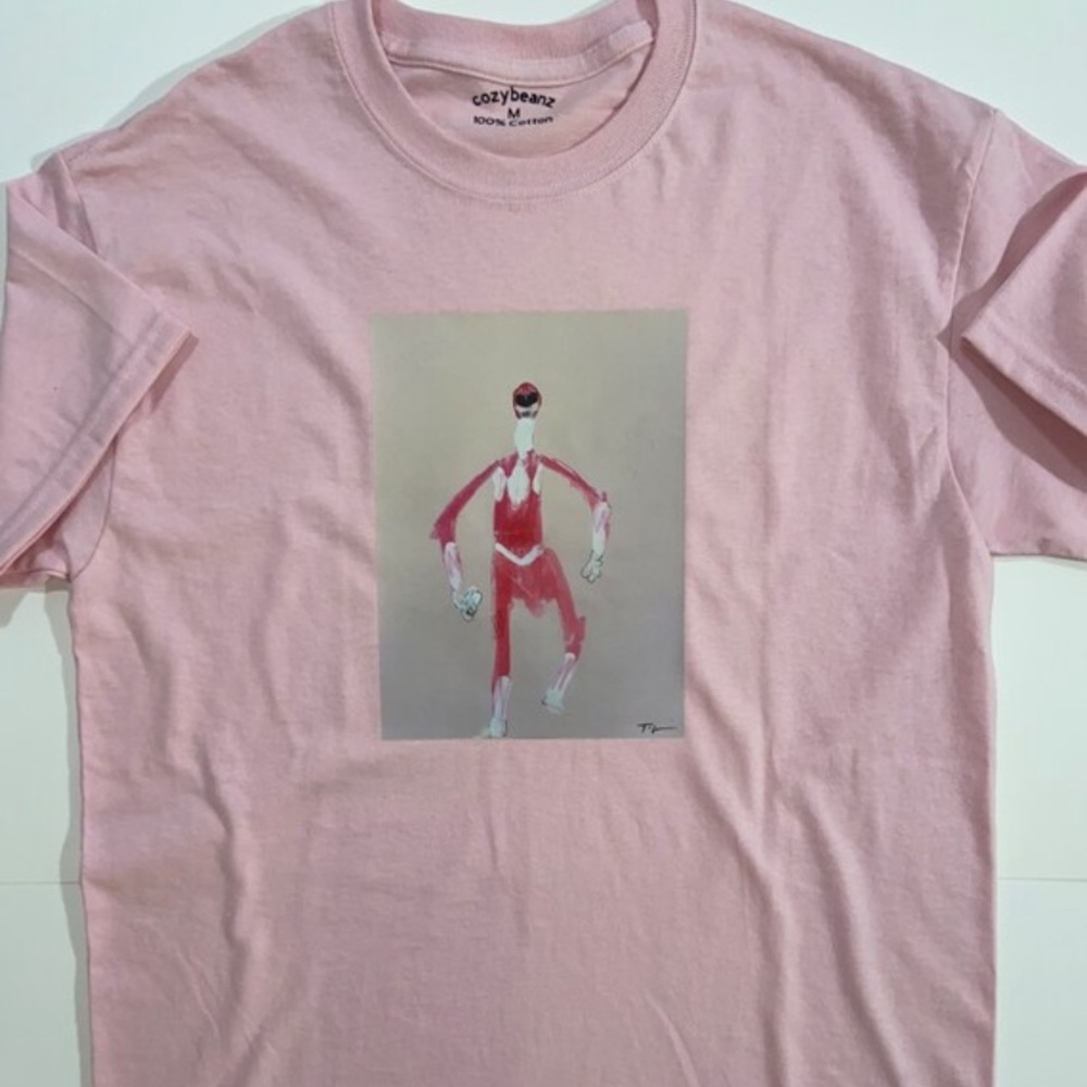 Art on Fabric Pink Power Ranger Tee